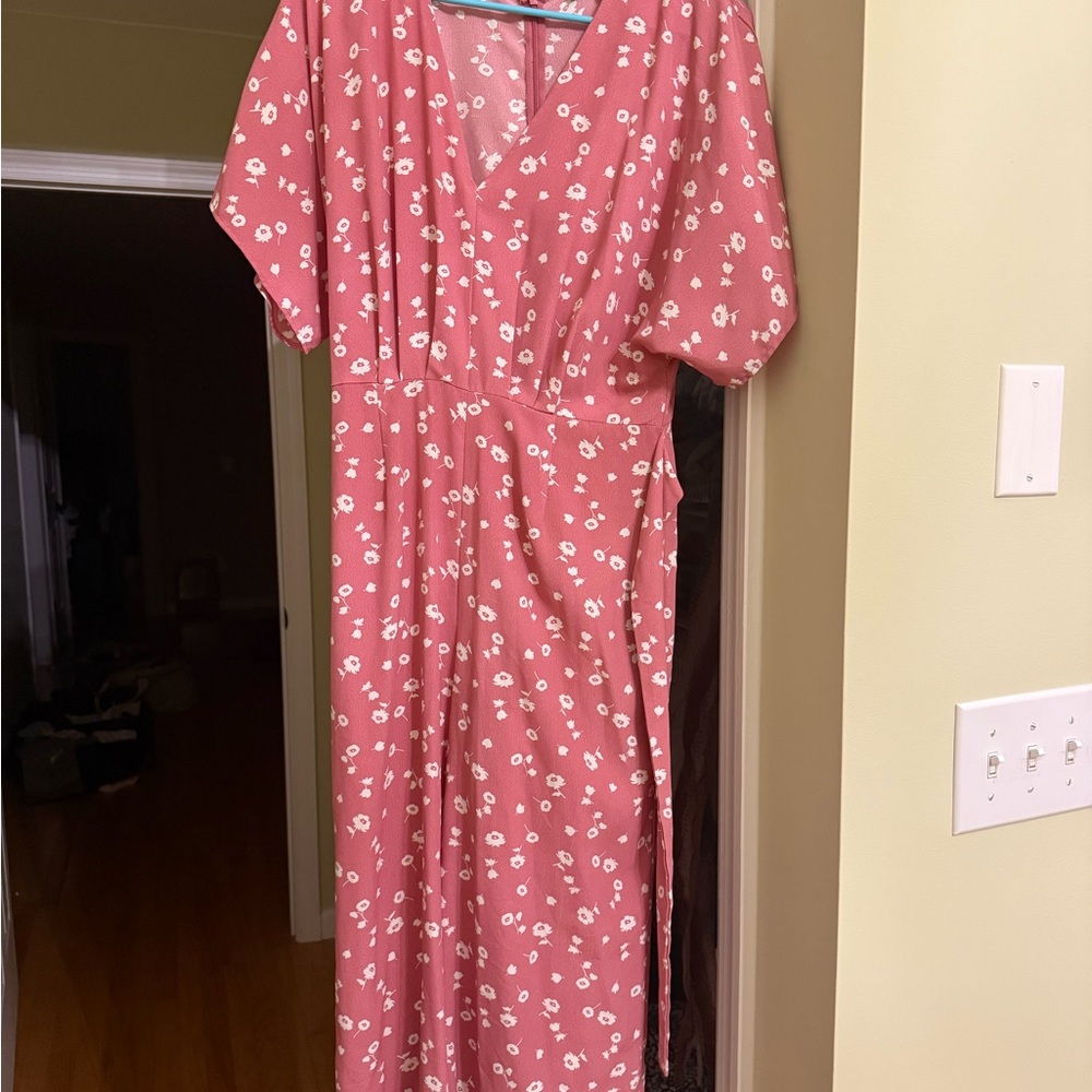 The Vanity Room Pink Floral jumpsuit